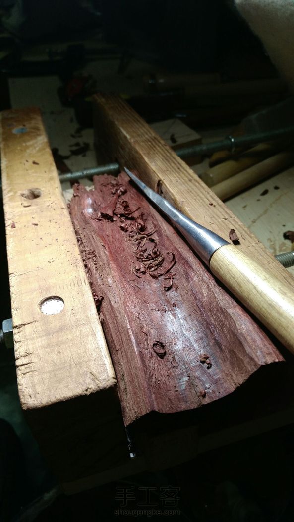 仿破竹片茶则
这血檀不错，颜色漂亮 第6张