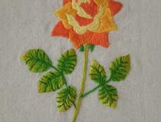 奋斗了几天,终于完成了,图是卢冢贞子玫瑰的故事,针法来自英欧尼教程,虽然没有大神的好看,但是对于一个新手还是蛮漂亮的了。。。配色和针法都有点问题,100色的绣线表示配色真的很难受啊。。。