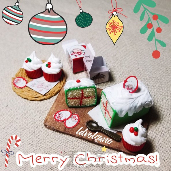 喜欢圣诞节的花花绿绿热热闹闹😘😘😘🎄🎄🎄祝宝宝们节日快乐🎉吃好喝好😘看个简单的软陶杯子蛋糕翻糖蛋糕教程解解闷吧😘别忘了点赞哦😘😘😘MerryChristmas！🎄🎄🎄🎉🎉🎉 第4张