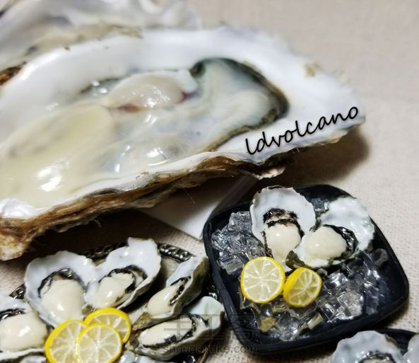 最近很迷生蚝🤗之前也做过，现在有取模土了更方便了，所以又微缩了20只😁感觉比较之前的还有一点进步的，更肥美了😁生蚝季听说快过了，天又热了，在重庆新鲜想吃不容易呀😄 第7张