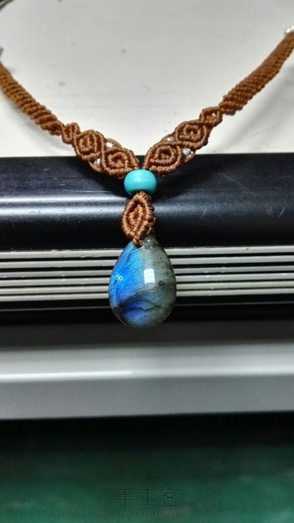 拉长石锁骨链。 第2张