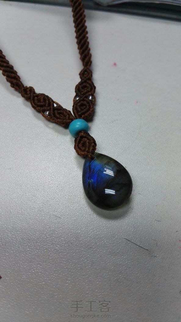 拉长石锁骨链。 第4张