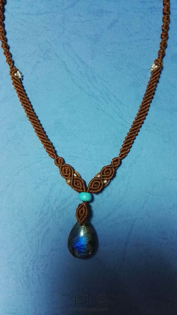 拉长石锁骨链。 第5张