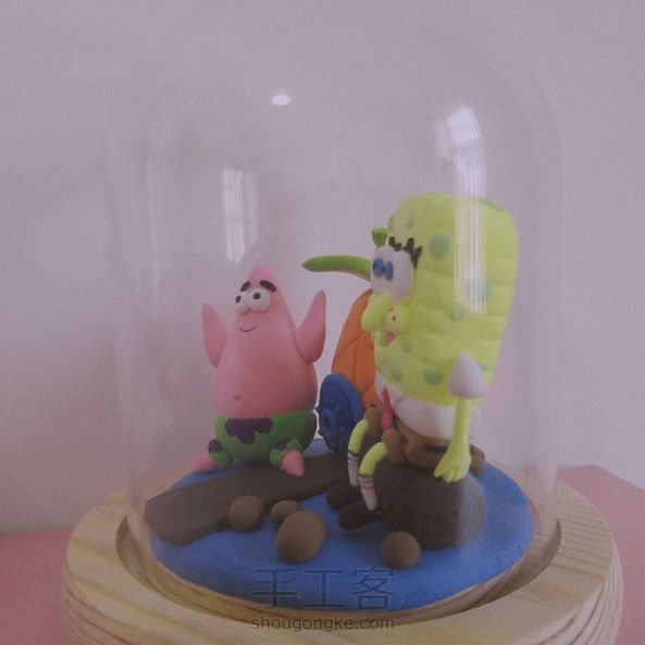 做成了一个小场景，有派大星、海绵宝宝就足够温馨了～
海绵宝宝有教程的哦 第3张