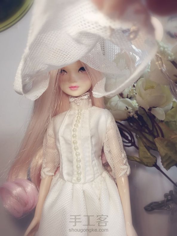 可儿体婚纱，上次没发出去？袖套改造的婚纱礼服。教程有。 第7张