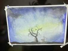 千辛万苦~第一副水彩画~以前从来没碰过水彩,宝宝略方~