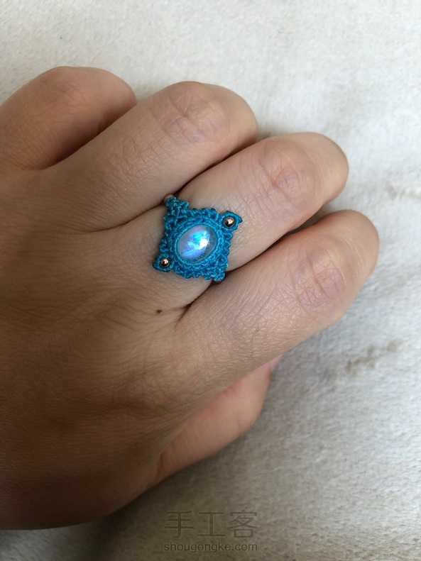 这款真的很好看，红色是做的第二个，可以说是我到现在做的最满意的一个戒指了 第1张