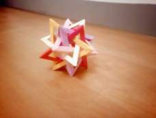 五相交四面体,第一次折花球,求大大指点.
