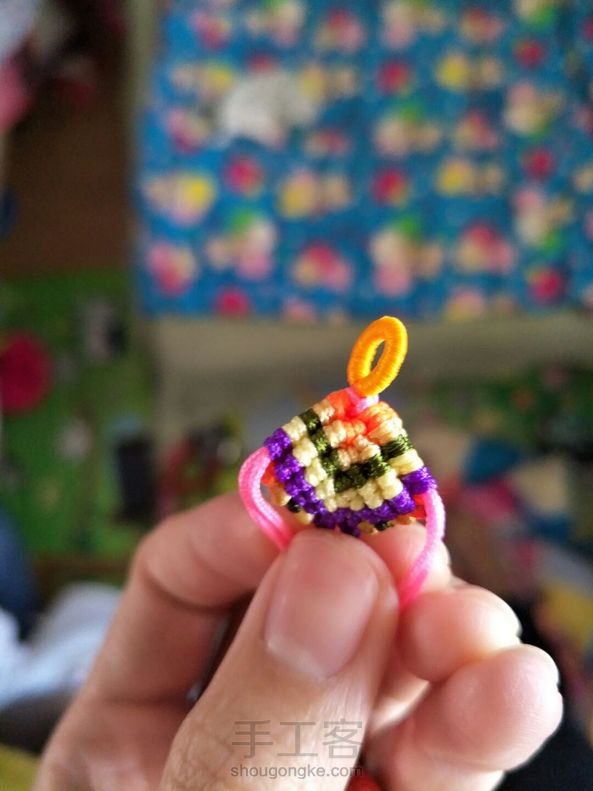 粽子！我也凑个热闹😊说下我的用量，A玉线每根35cm，远五色，每色三根