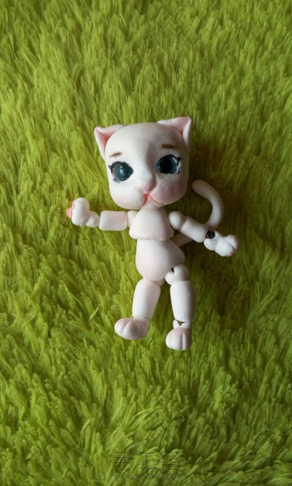 #叶罗丽，自制娃娃#，自己用粘土做的可动小猫，希望大家帮忙取个名字，有教程，欢迎大家捧场😘 第3张
