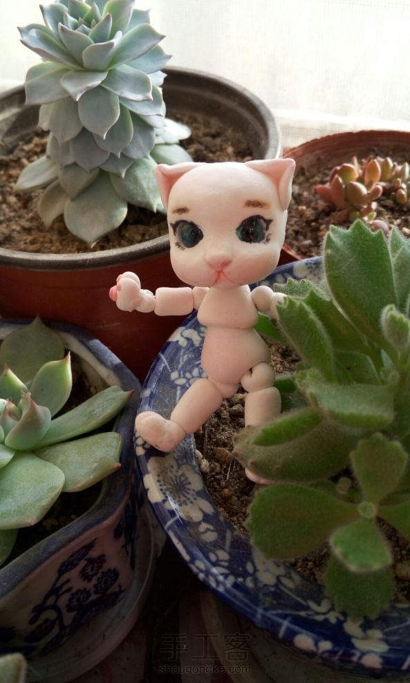 #叶罗丽，自制娃娃#，自己用粘土做的可动小猫，希望大家帮忙取个名字，有教程，欢迎大家捧场😘 第6张
