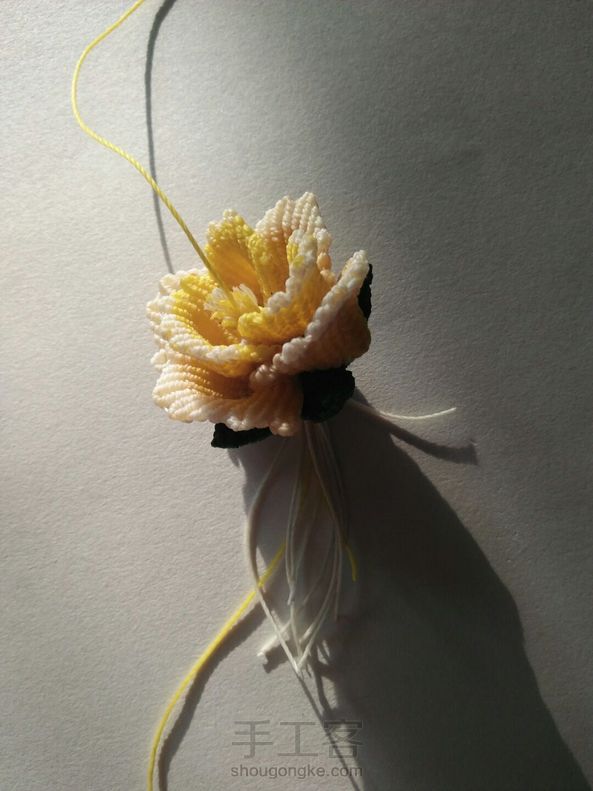 牡丹!蜡线不够只能做两层了！