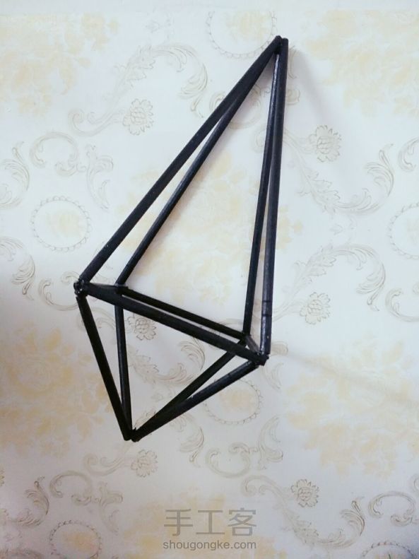 一次性筷子做的立体墙饰