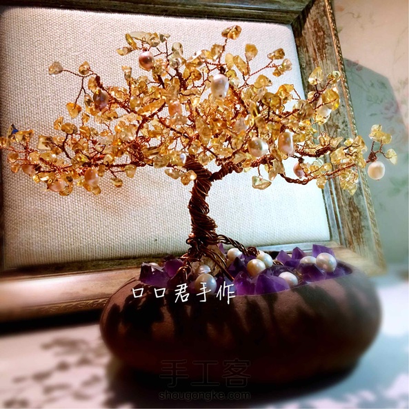 绕线树进阶——立体盆景 第1张
