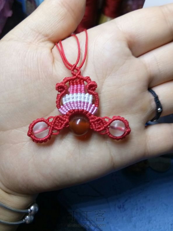 教程很详细，做的比较粗糙，用的72号玉线😂