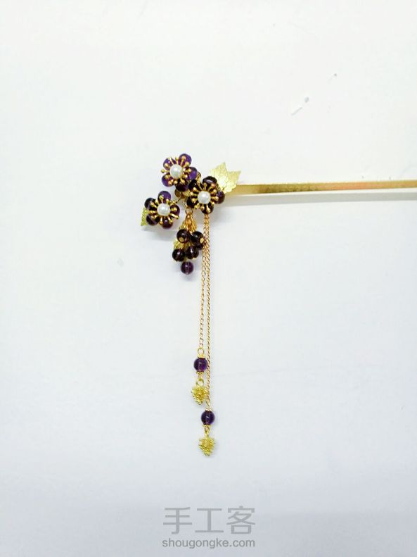 按着晓尚大大的教程做的发簪~