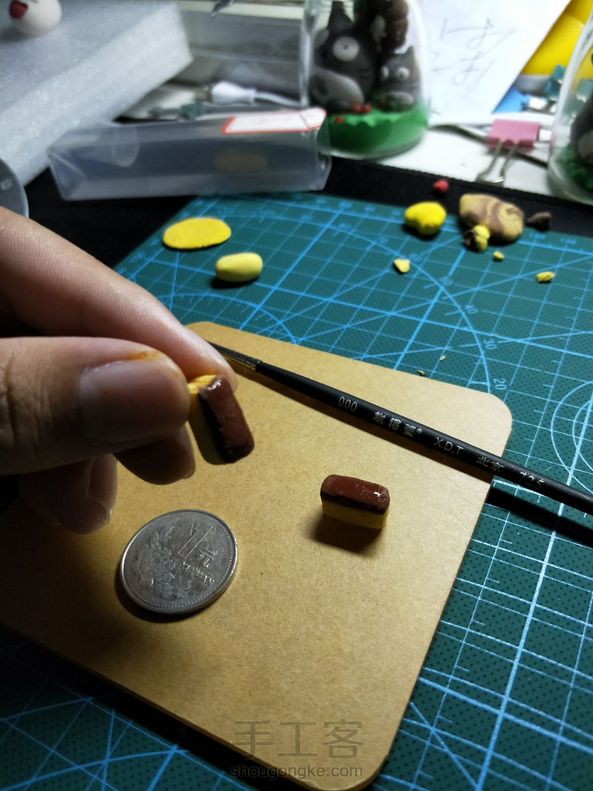 第一次做食玩😏没有成功做出那种蓬松的感觉(´-ι_-｀)颜料等了好久才干(｡･ˇ_ˇ･｡:) 第4张