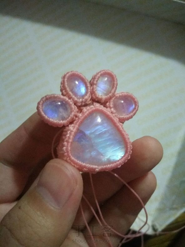 谢谢老师的教程！
线被我弄脏了一点，边边上那一圈线也没编，不知道及格不？ 第3张