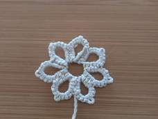 感谢老师的教程,梭编花,材料冰丝线