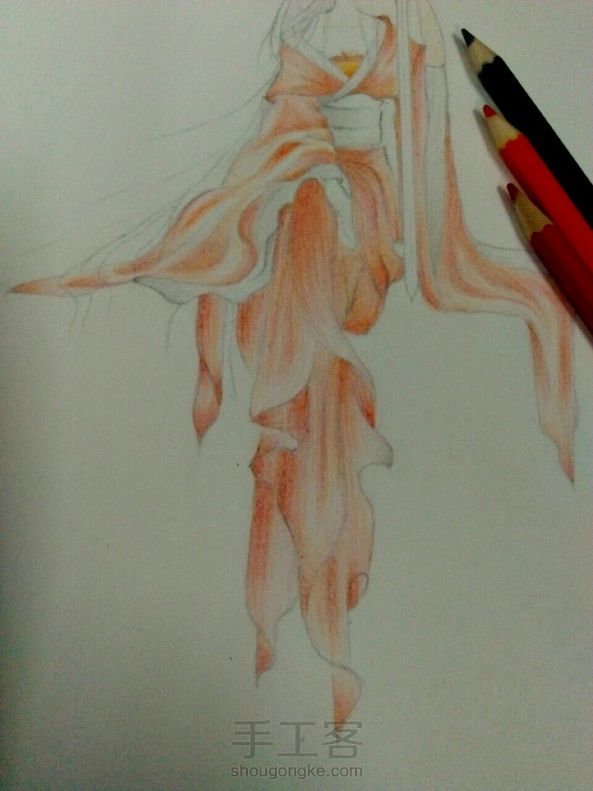 脸毁。。
桃花毁。。。
衣服下面好像画短了。。。。