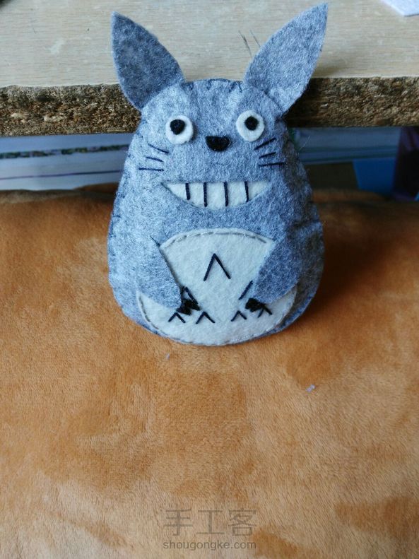 做了最喜欢的龙猫，初次手艺，勿怪😁