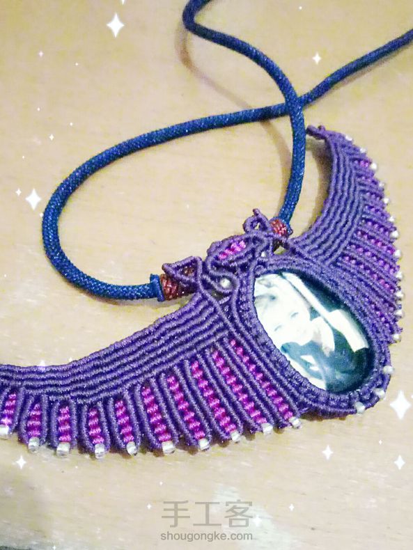 谢谢大大的教程，另外还做了个手链😄真心觉得紫色很好看，显的我手白😜