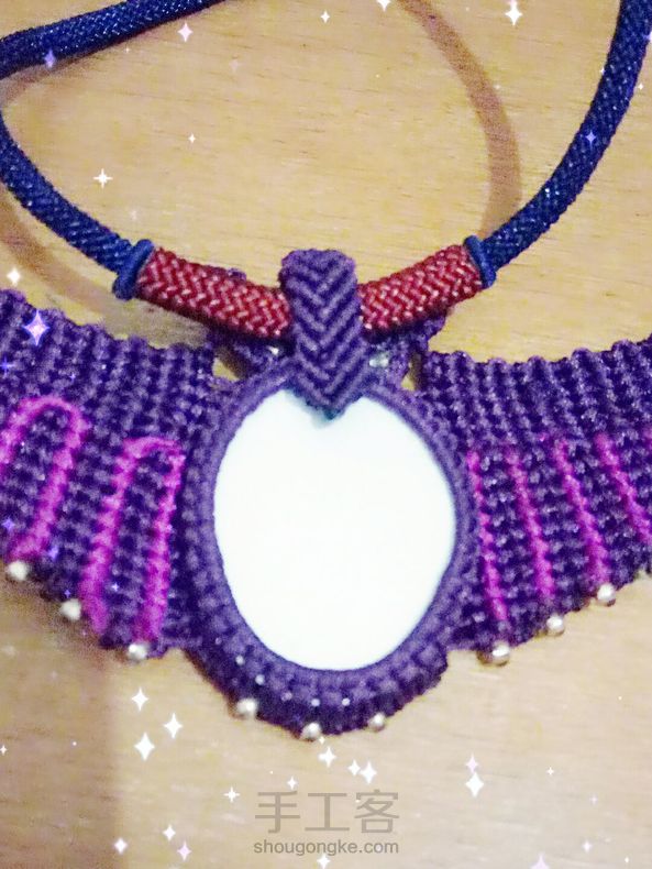 谢谢大大的教程，另外还做了个手链😄真心觉得紫色很好看，显的我手白😜 第1张