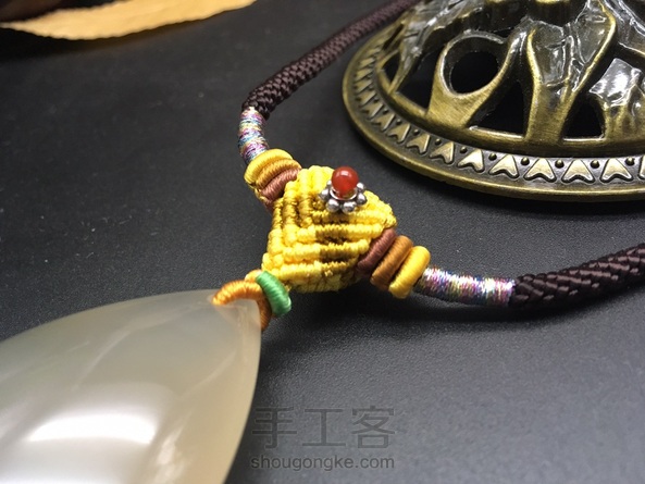 受到老师作品的启发，做了这款毛衣链，双面的，谢谢老师分享的教程！