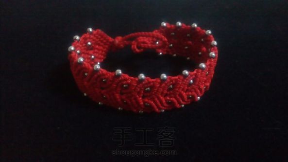 线有点不够了，只好用四股辫编一部分做结尾了… 第1张