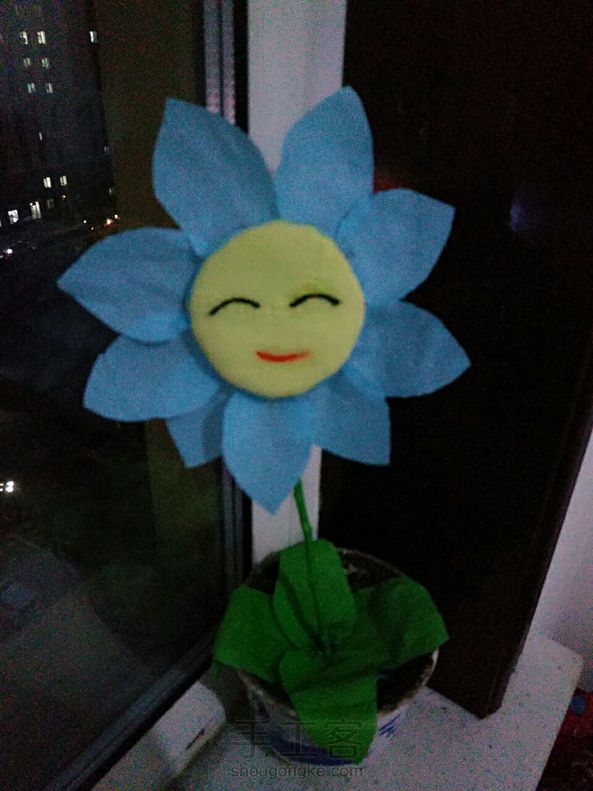 一枝彩色向日葵 第1张