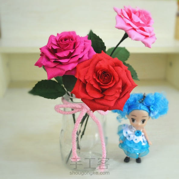 纸藤花，月季 第3张