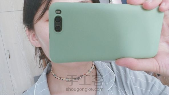 颈围34厘米.
用线根据教程的长度，2根1米的可剪短，80厘米也足够了。
开心呀！ 第1张