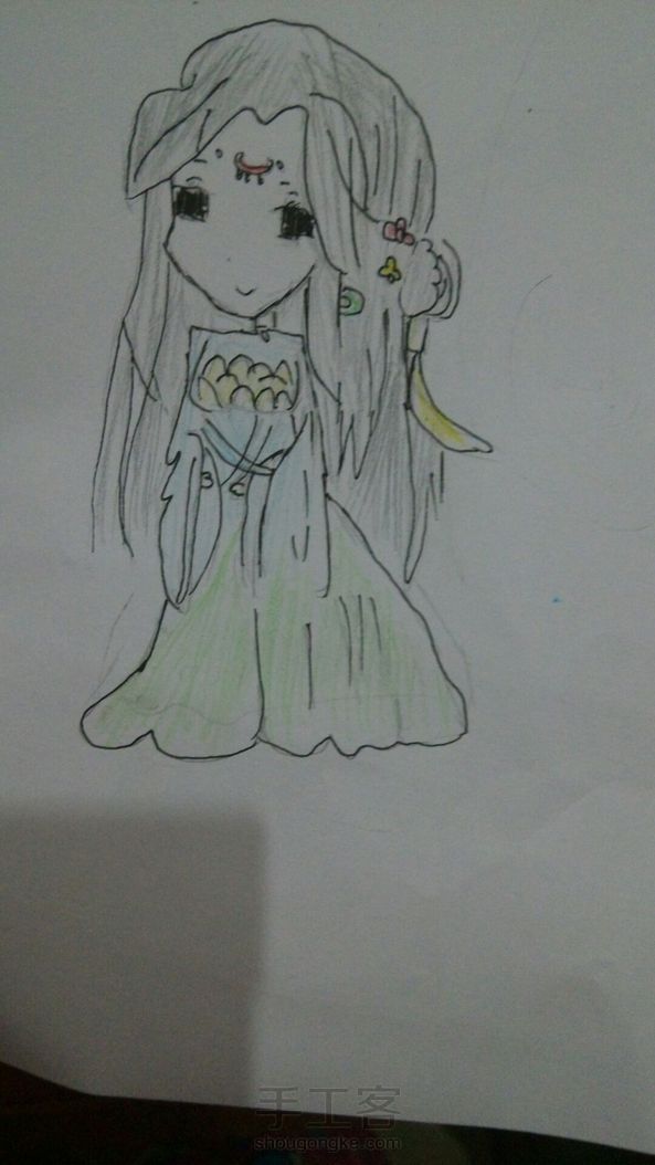 啊嘞？感觉怪怪的，丝带那里没画好。。。求师父指点