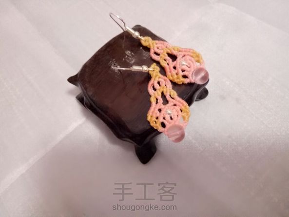 很温婉的一款耳环，我也好喜欢，这种暖暖的色彩搭配，祝我好运吧~ 第3张