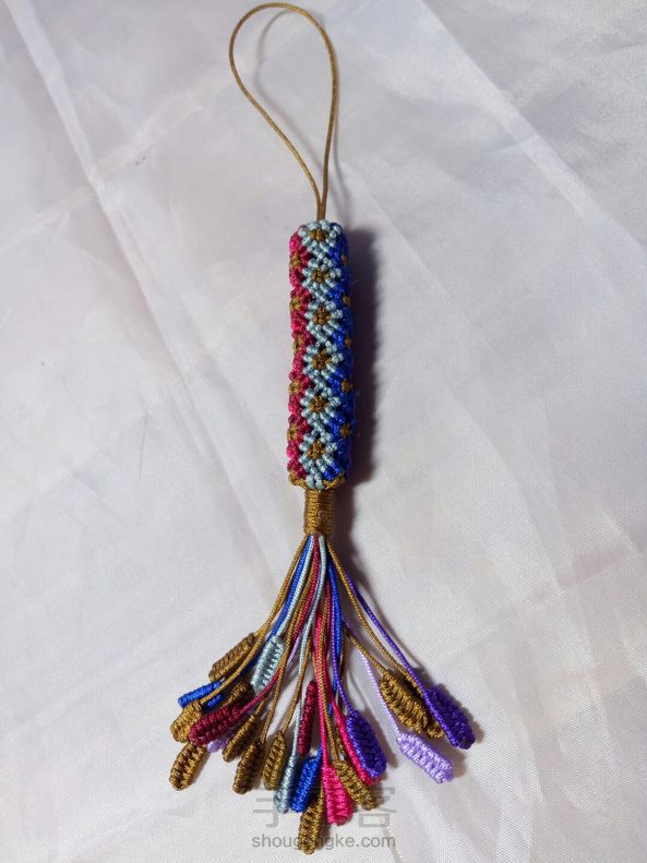 做了一个细线版，好精致秀气，做手机链钥匙扣挺好！喜欢！！ 第1张