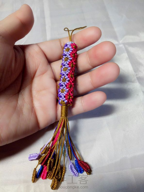 做了一个细线版，好精致秀气，做手机链钥匙扣挺好！喜欢！！ 第5张