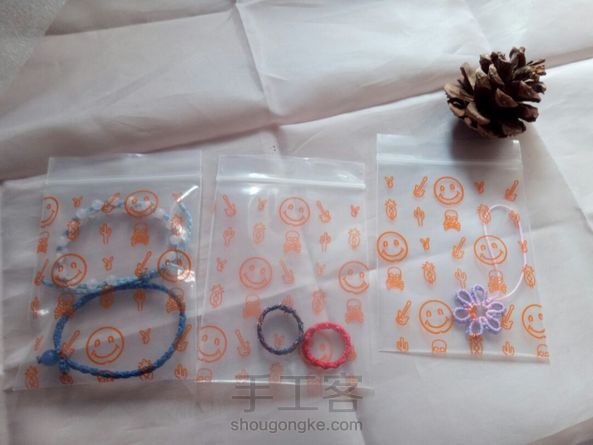 客户定制的花朵🌺手机链~手绳和戒指💍，一根根线，通过一些变化，就成了这样美的物料~喜欢~一绳定情手作~ 第8张