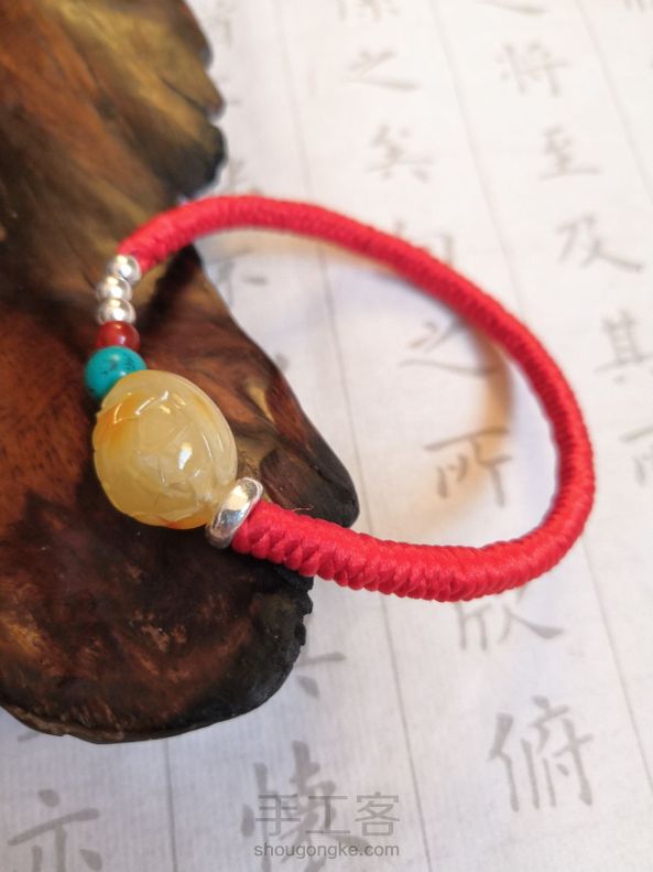 第一次学编金刚结，编得歪歪扭扭手还疼，感觉前辈们真心不容易啊！致敬 第1张