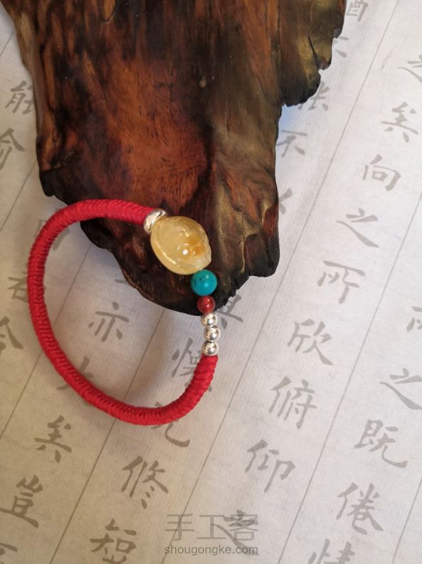 第一次学编金刚结，编得歪歪扭扭手还疼，感觉前辈们真心不容易啊！致敬 第2张