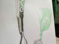 没水彩,水溶彩铅凑合一下