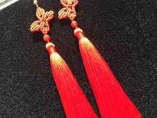 谢谢老师的教程,稍稍改变了款式,耳环长度11cm