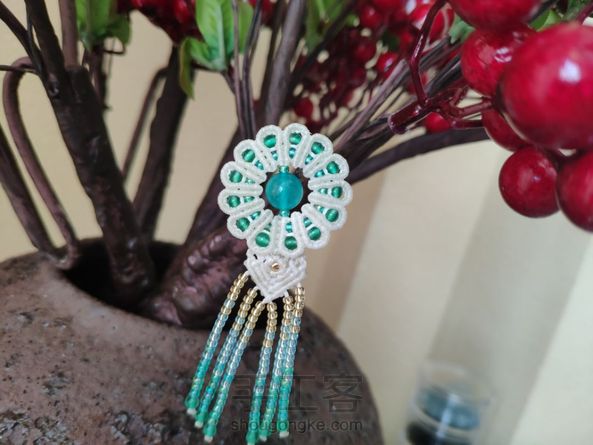 百搭的花花，我做的夏日清凉胸针哦！ 第1张