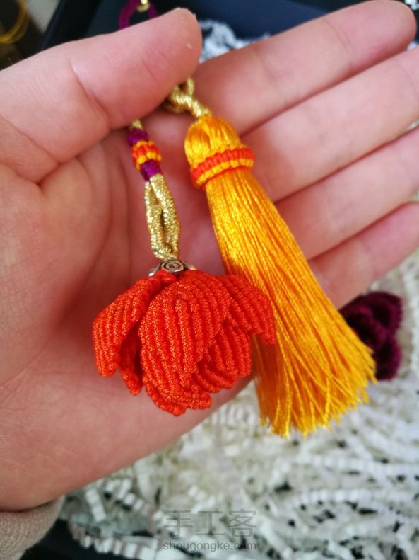 很美的莲花，就是绕线好难好难，非常感谢教程 第1张