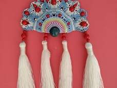 很漂亮的,就是线不够了,后面用的白色,下面的编也好看