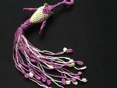 用仅有的2色线学习编了个小金鱼，谢谢教程😊