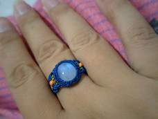 宝蓝色配月光石效果还不错