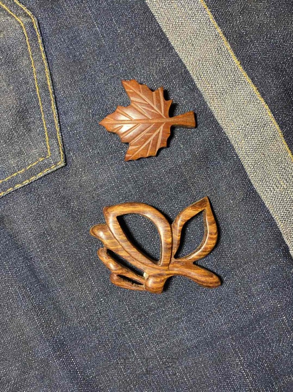 木质蝴蝶胸针 第6张