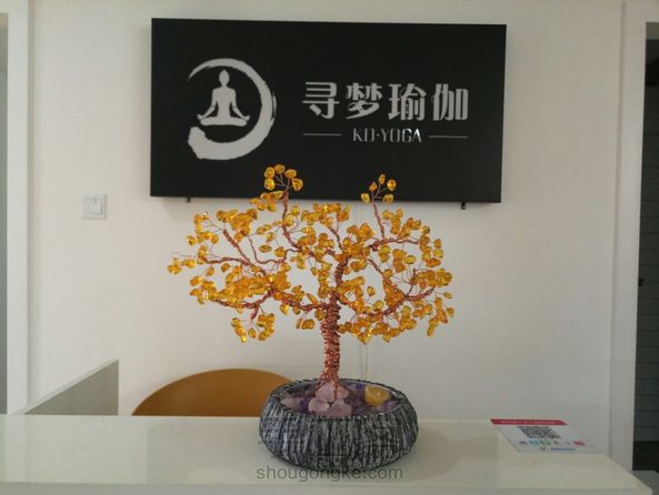 朋友瑜伽店开业准备的礼物，没有对比就没有伤害，第一次做粗糙😂并且中途好想放弃，不会扭树型😔 第1张