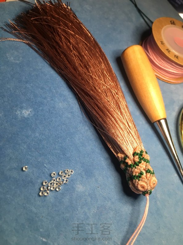 感谢教程
一鼓作气编完到失眠了，流苏绕了400圈，超级满。。。 第1张