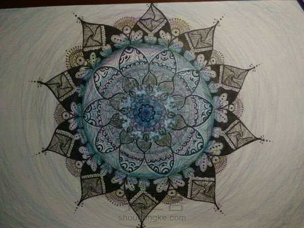 圆规没带，只能徒手画，总共画了4个小时，顺便涂了个色，但是发现越涂越丑😂😂像素垃圾我也很无奈ପ(⑅ˊᵕˋ⑅)ଓ